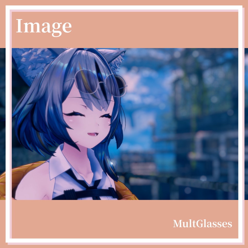 【複数アバター対応】MultGlasses/MA対応メガネアクセサリー【3Dモデル】