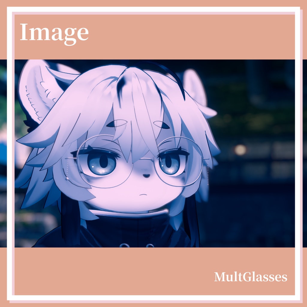 【複数アバター対応】MultGlasses/MA対応メガネアクセサリー【3Dモデル】