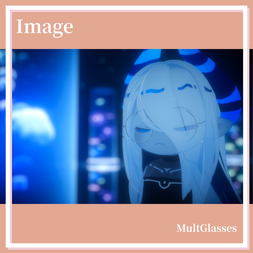 【複数アバター対応】MultGlasses/MA対応メガネアクセサリー【3Dモデル】