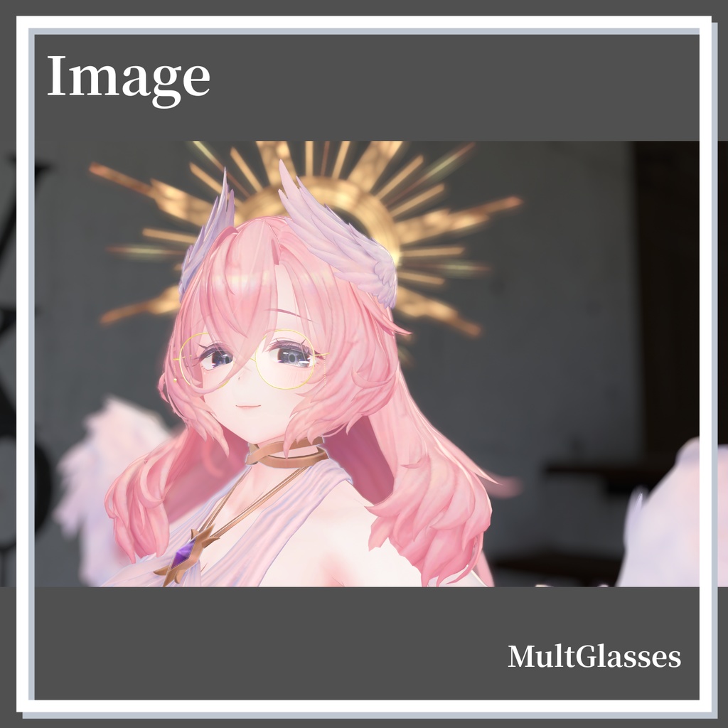 【複数アバター対応】MultGlasses/MA対応メガネアクセサリー【3Dモデル】