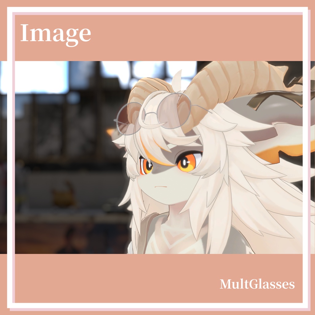 【複数アバター対応】MultGlasses/MA対応メガネアクセサリー【3Dモデル】