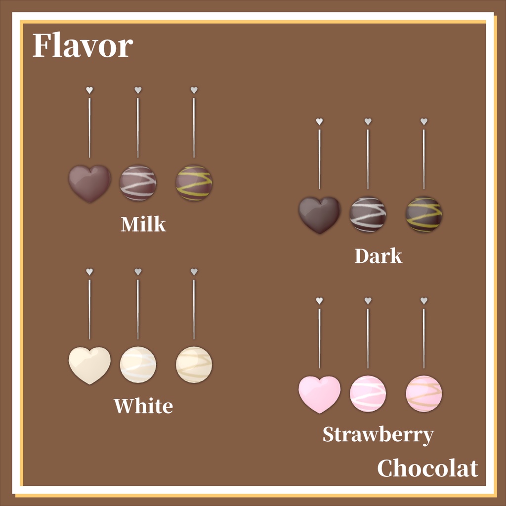 【複数アバター対応】Chocolat/掴んで食べられるチョコレートアクセサリー【MA対応】