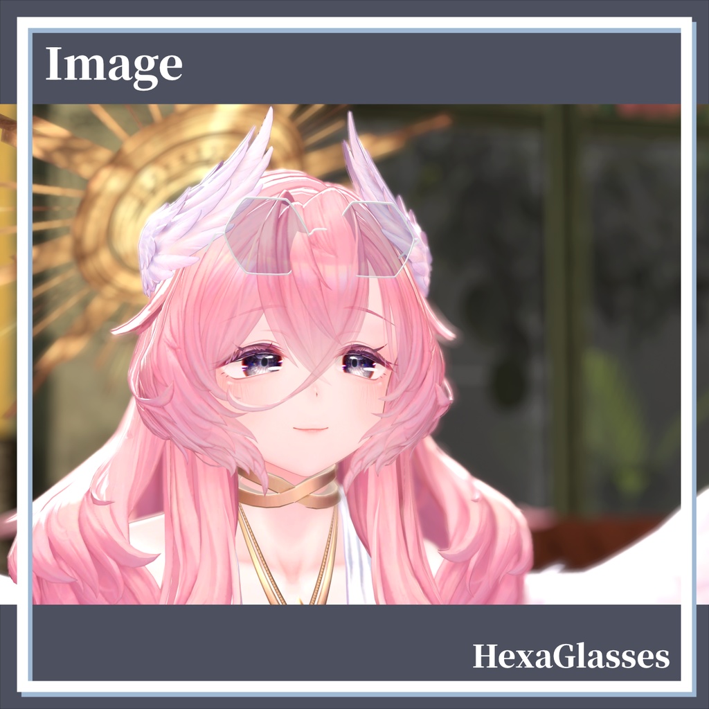 【複数アバター対応】HexaGlasses/MA対応メガネアクセサリー【VRC想定】