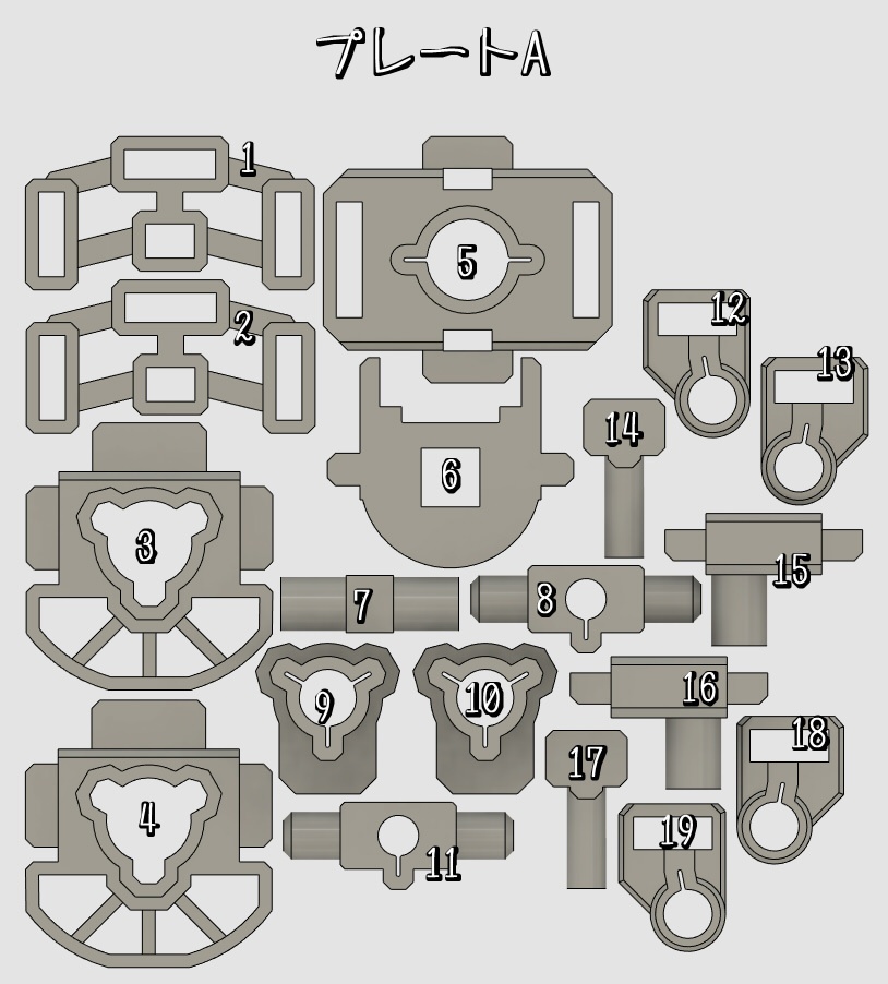 「メガントロプス」出力物配置図