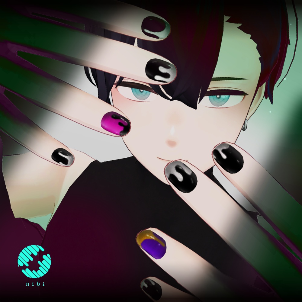 〈杏里専用〉ネイル6種セット『BLACK WHITE』