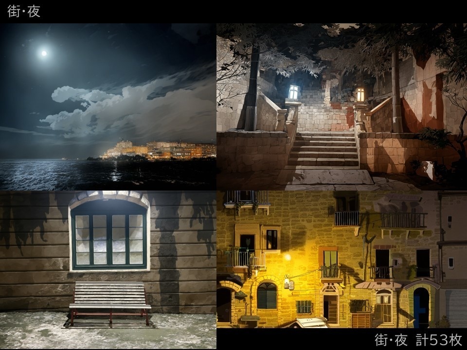 特創最前線!クリエイター専用シンセカイマテリアルフロントシリーズ 違いを生み出す背景素材集「海の向こうの街」