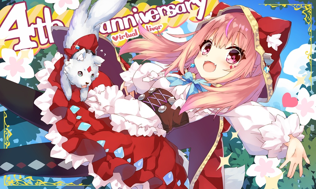 vtuber「夢魅てて」オリジナルラバーマット [4th aniversary ver]