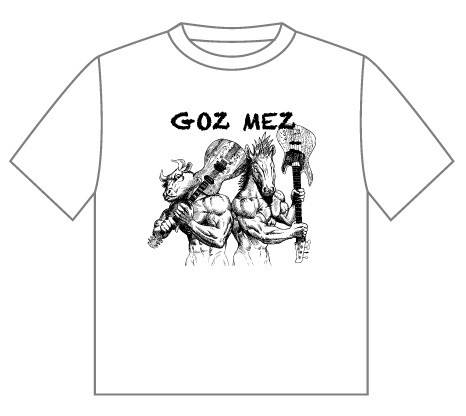 【NEKRAM0NSEE】GOZMEZデザインTシャツ(白)