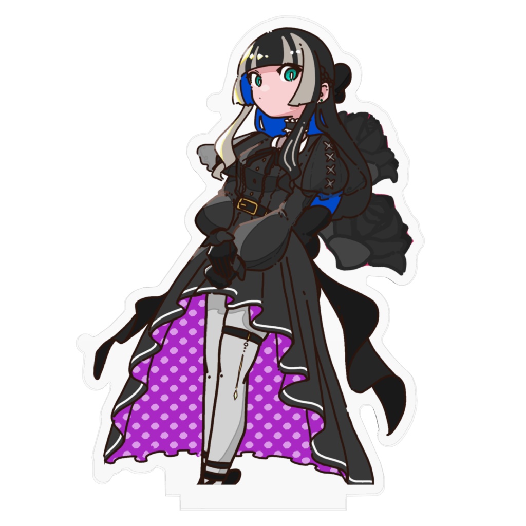 【非公式】儒烏風亭らでん ゴスロリ衣装 アクリルフィギュア