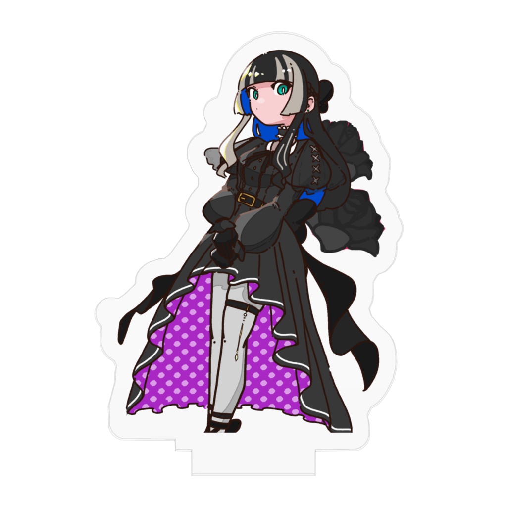 【非公式】儒烏風亭らでん ゴスロリ衣装 アクリルフィギュア(小)