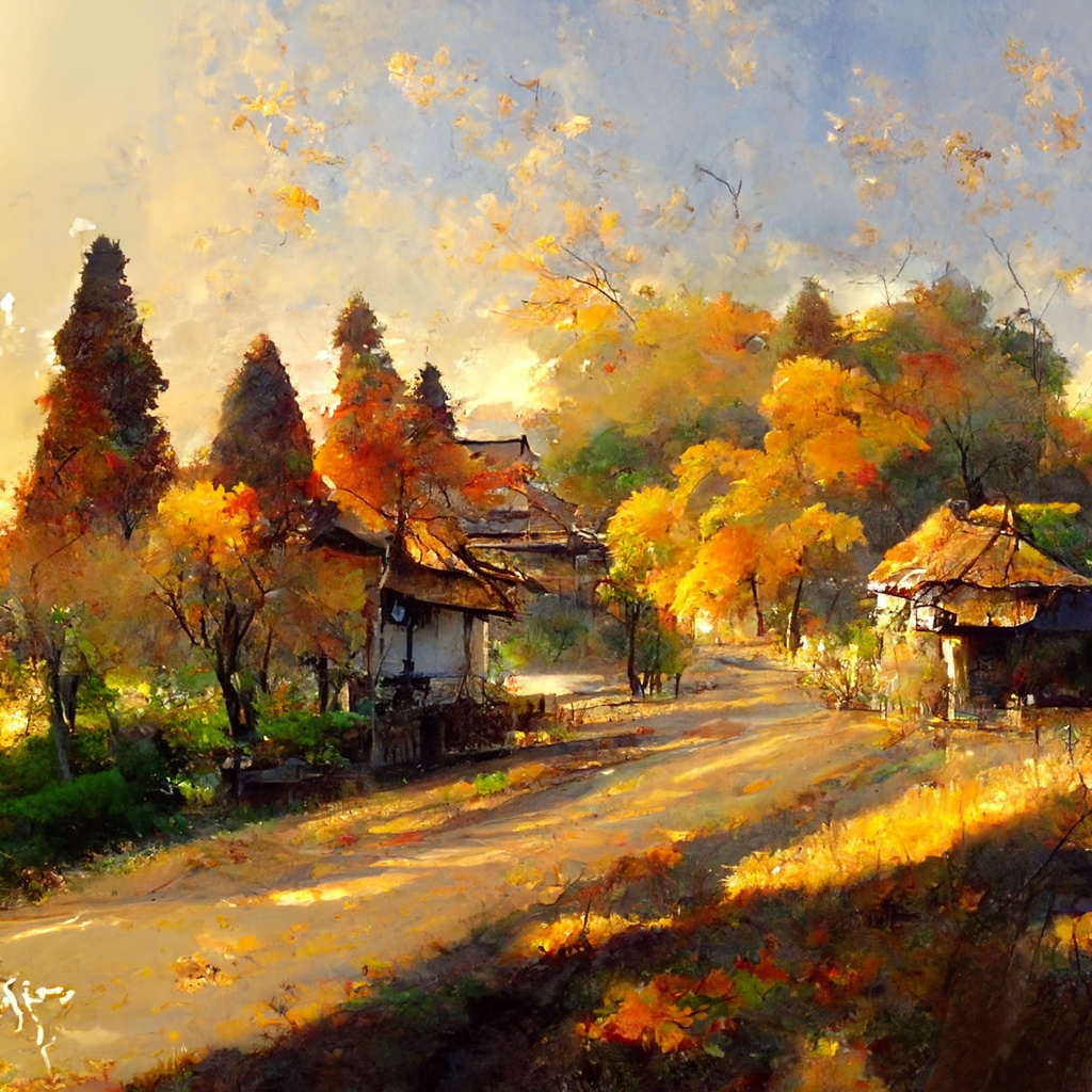 AIイラスト_秋の風景