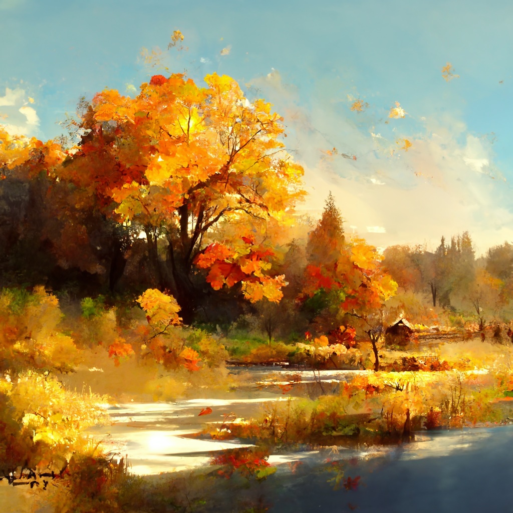 AIイラスト_秋の風景