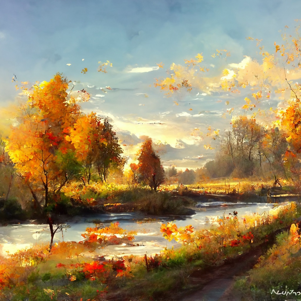 AIイラスト_秋の風景