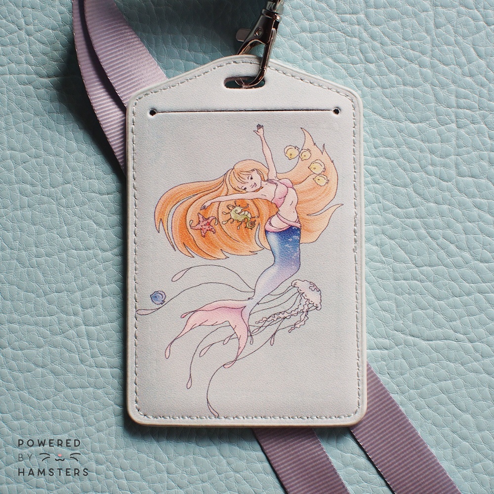 ネックストラップ付きパスケース, マーメイド人魚姫