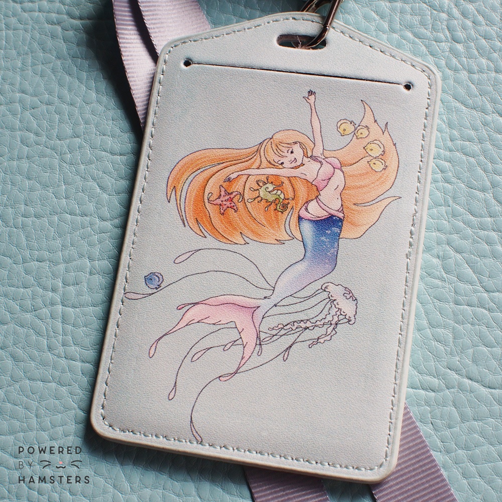 ネックストラップ付きパスケース, マーメイド人魚姫