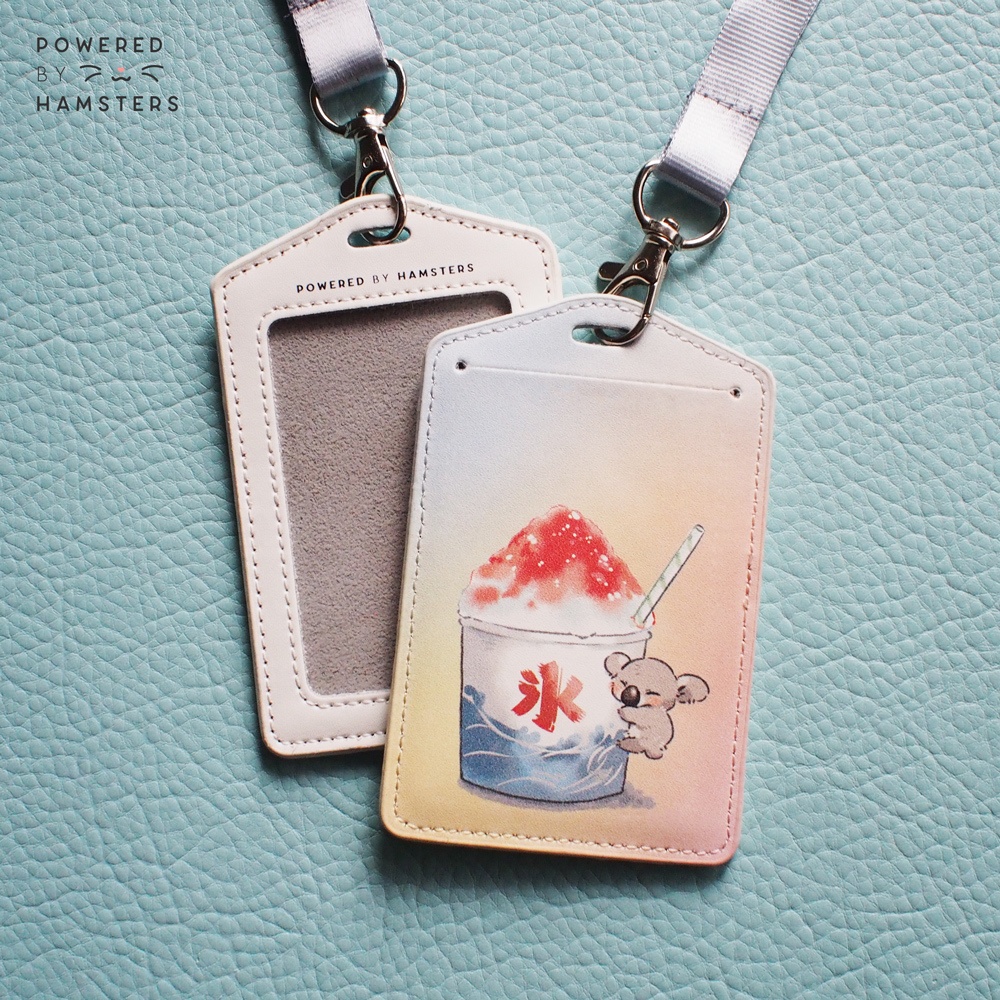 ネックストラップ付きパスケース, かき氷大好きコアラ