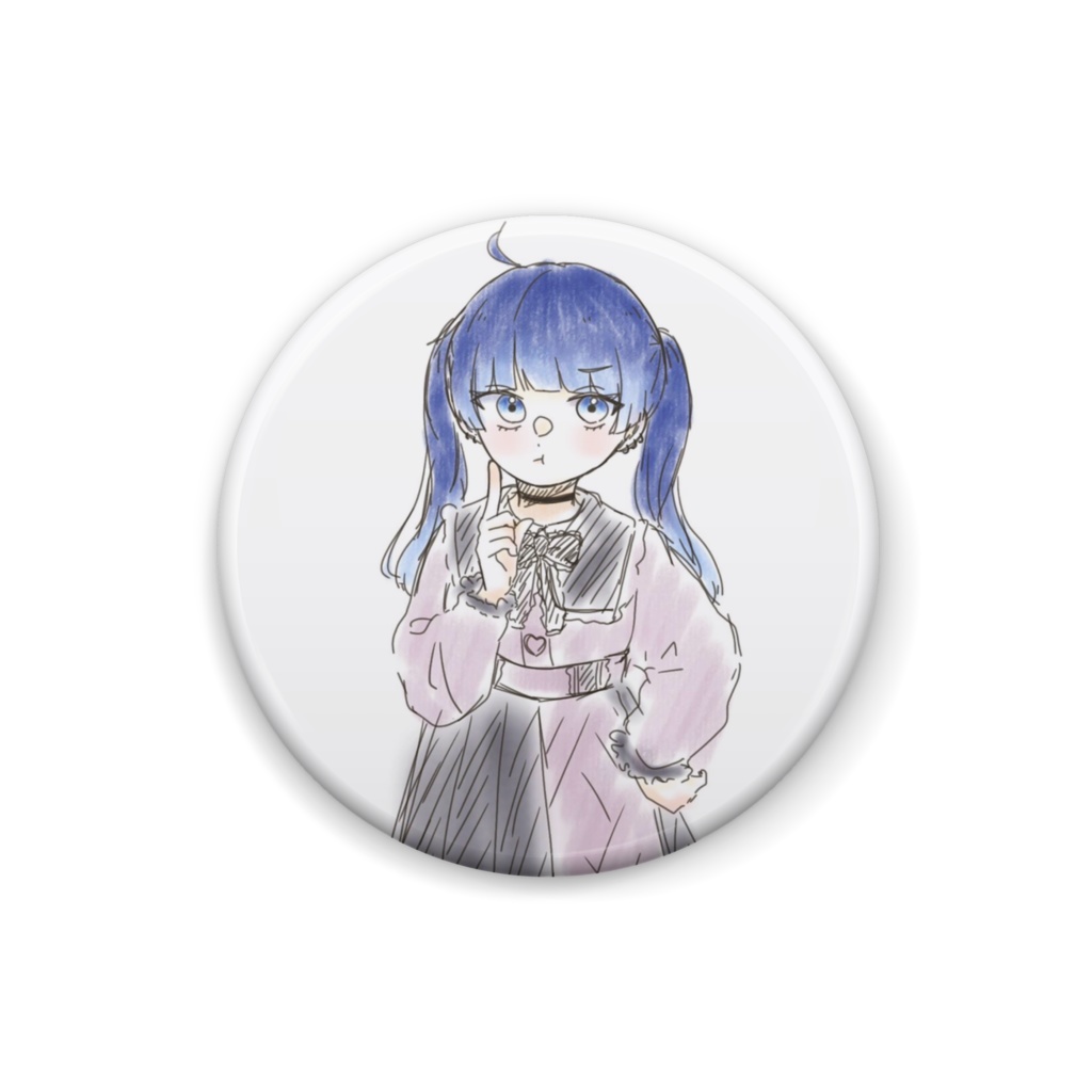 ゆるっと絵柄の夜ちゃん缶バ