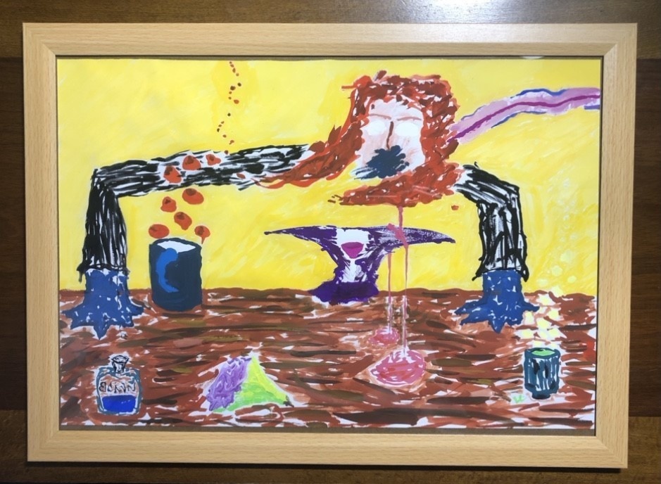 【原画】　「白気の檻」