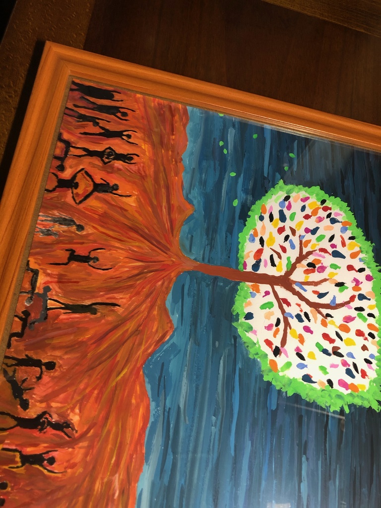 【原画】 「縺れた夜を見る私」