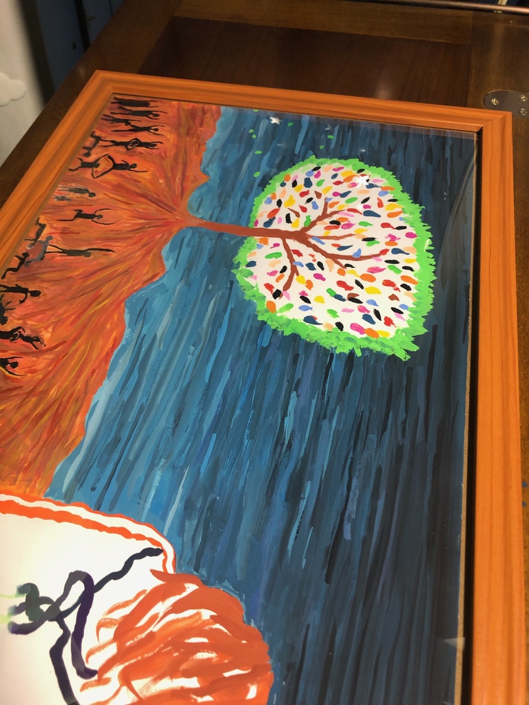 【原画】 「縺れた夜を見る私」