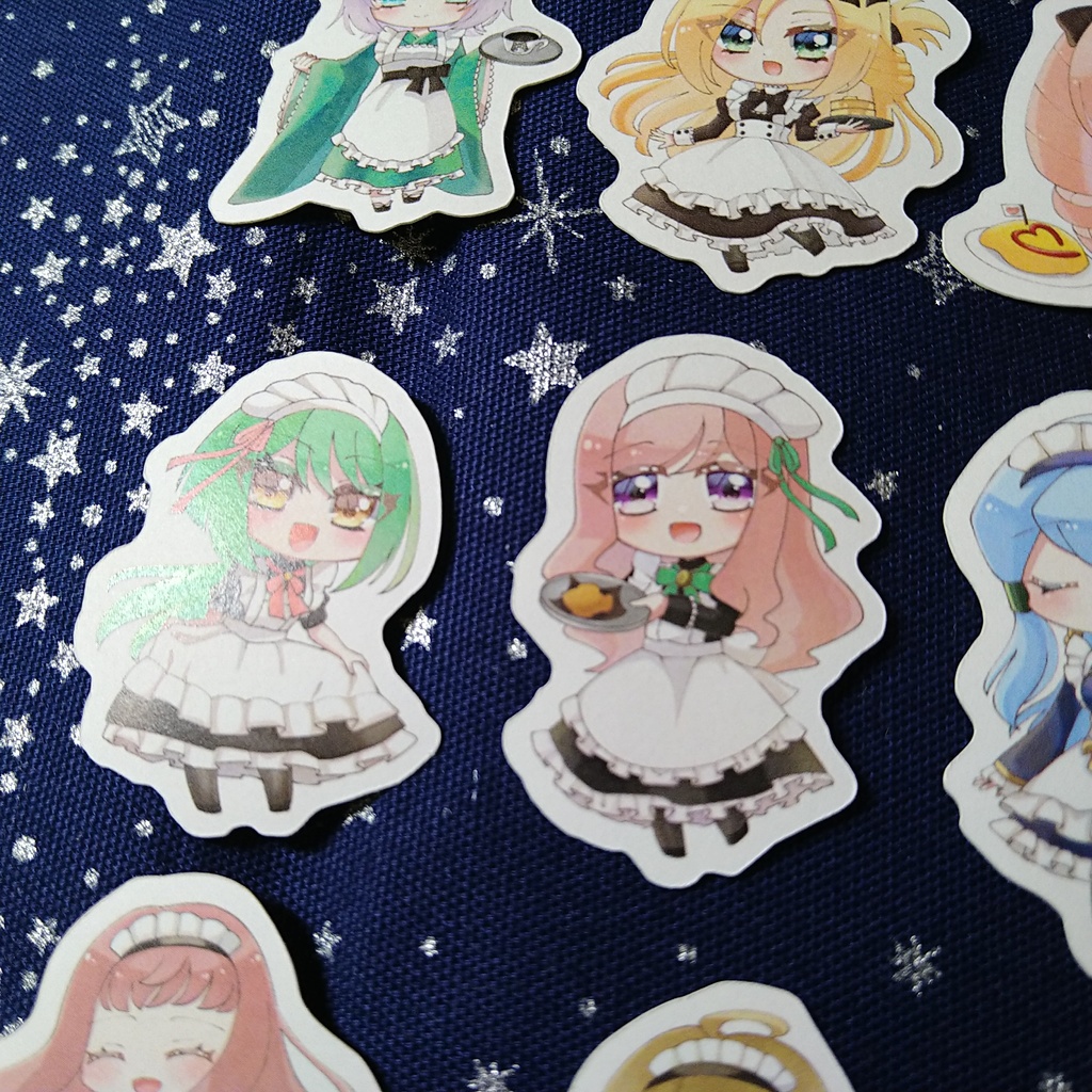 メイド服VG女子♡ちびきゃらシール