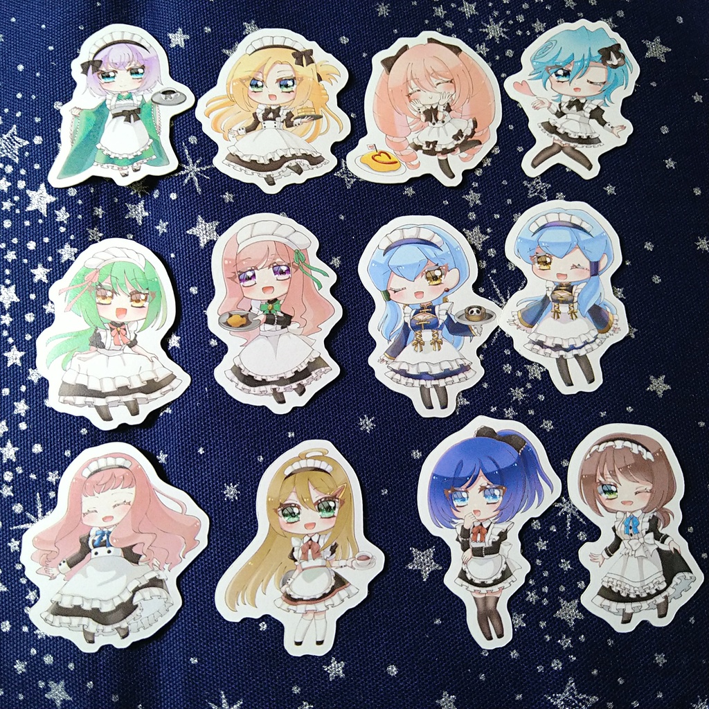 メイド服VG女子♡ちびきゃらシール