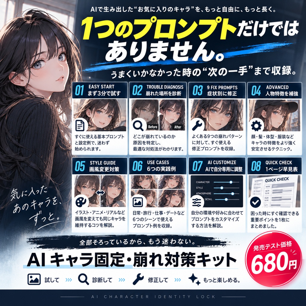 AIキャラ固定・崩れ対策キット