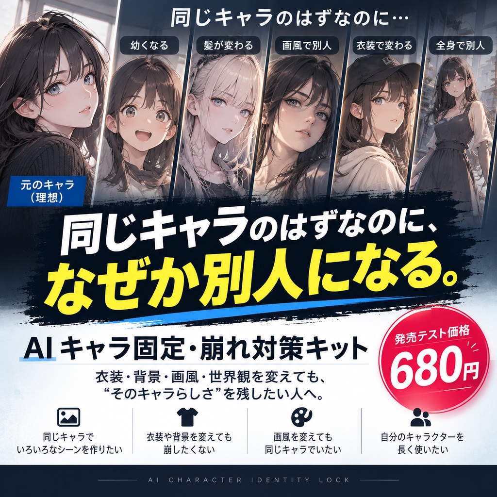 AIキャラ固定・崩れ対策キット