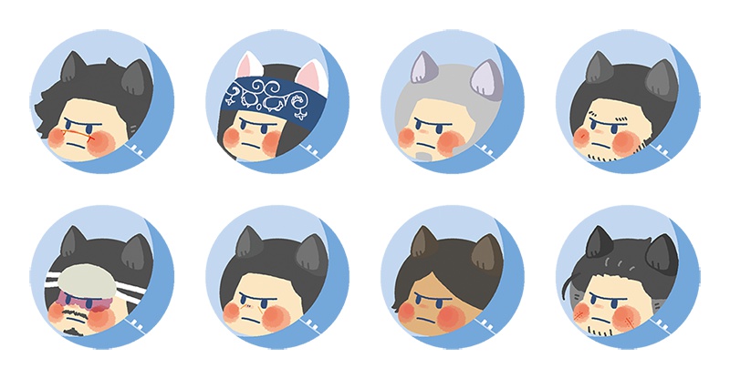 カラー嫌々ねこちゃん缶バッジ