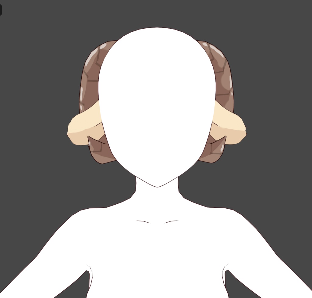 Vroid free cartoon sheep ears/horns🐏