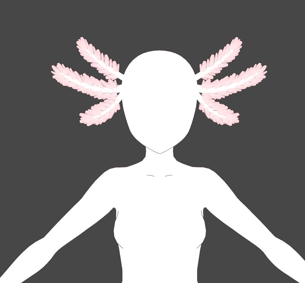 Vroid free simple axolotl ears🎀