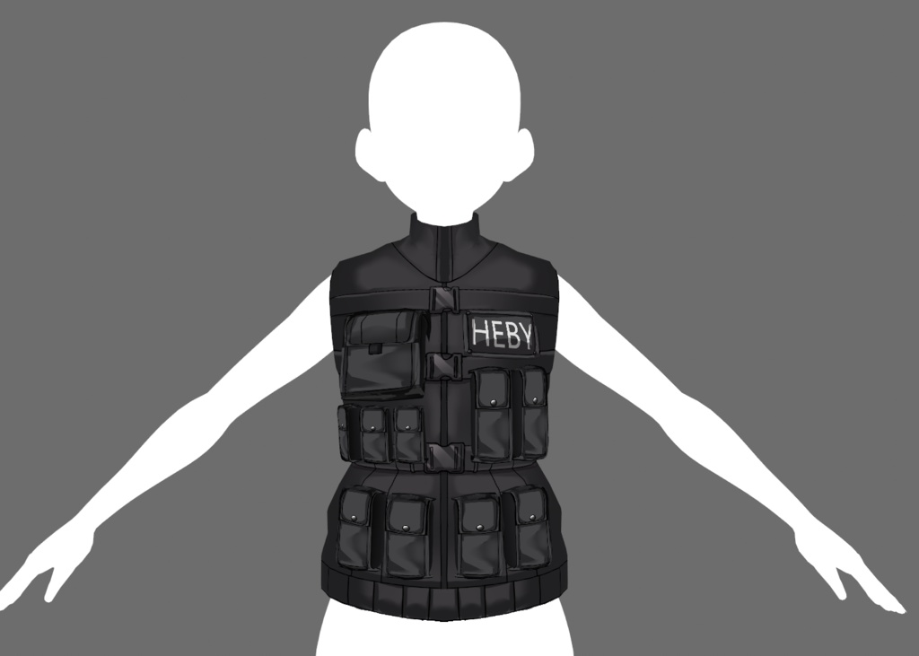 Vroid Military Vest 🏴