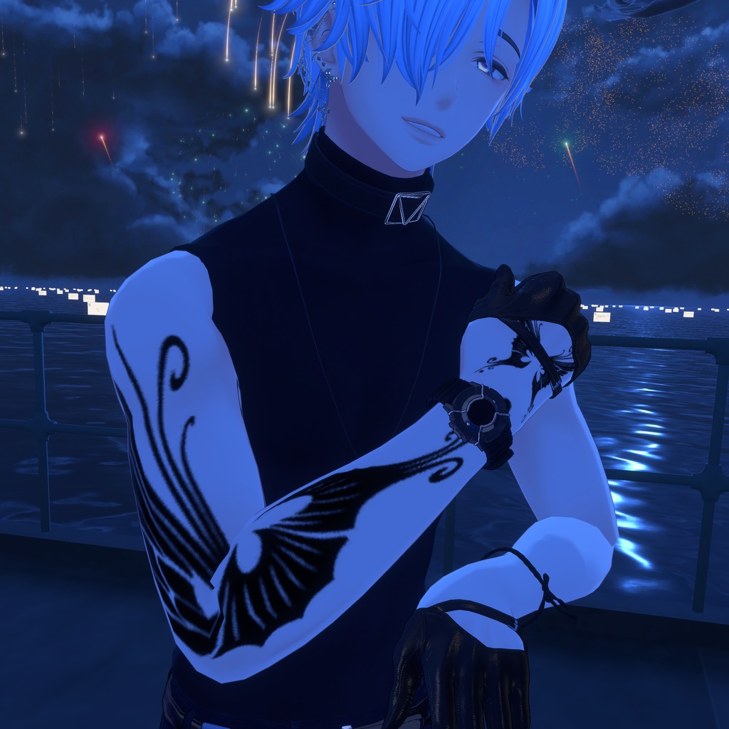 蝶の羽 タトゥー テクスチャ セット