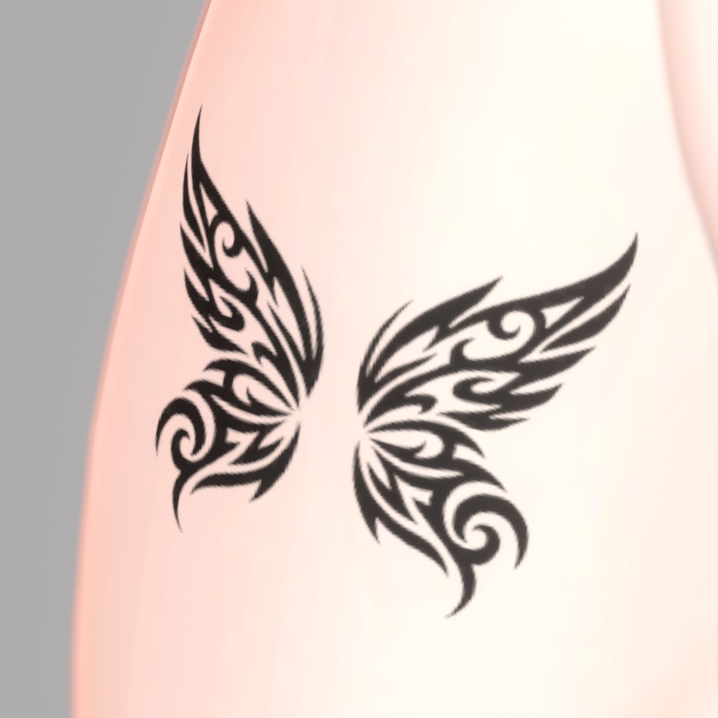 蝶の羽 タトゥー テクスチャ セット