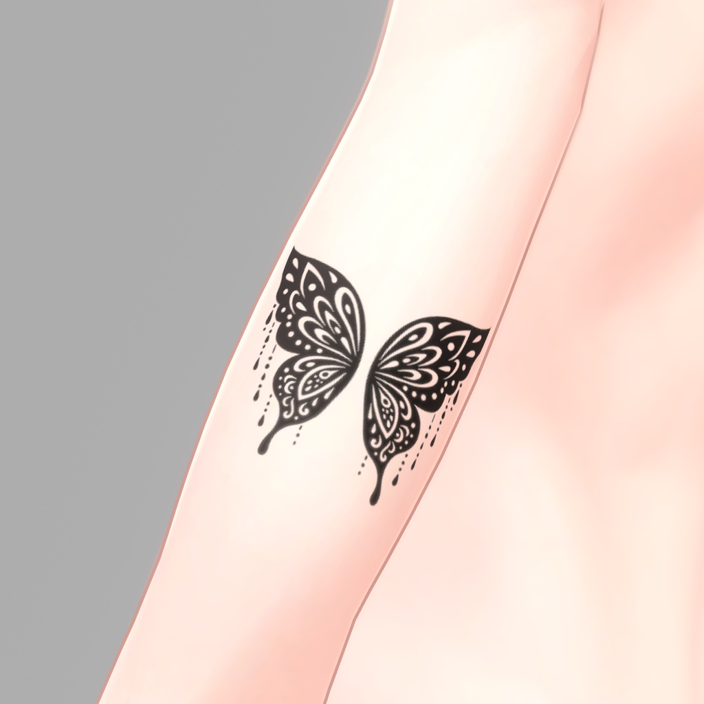 蝶の羽 タトゥー テクスチャ セット