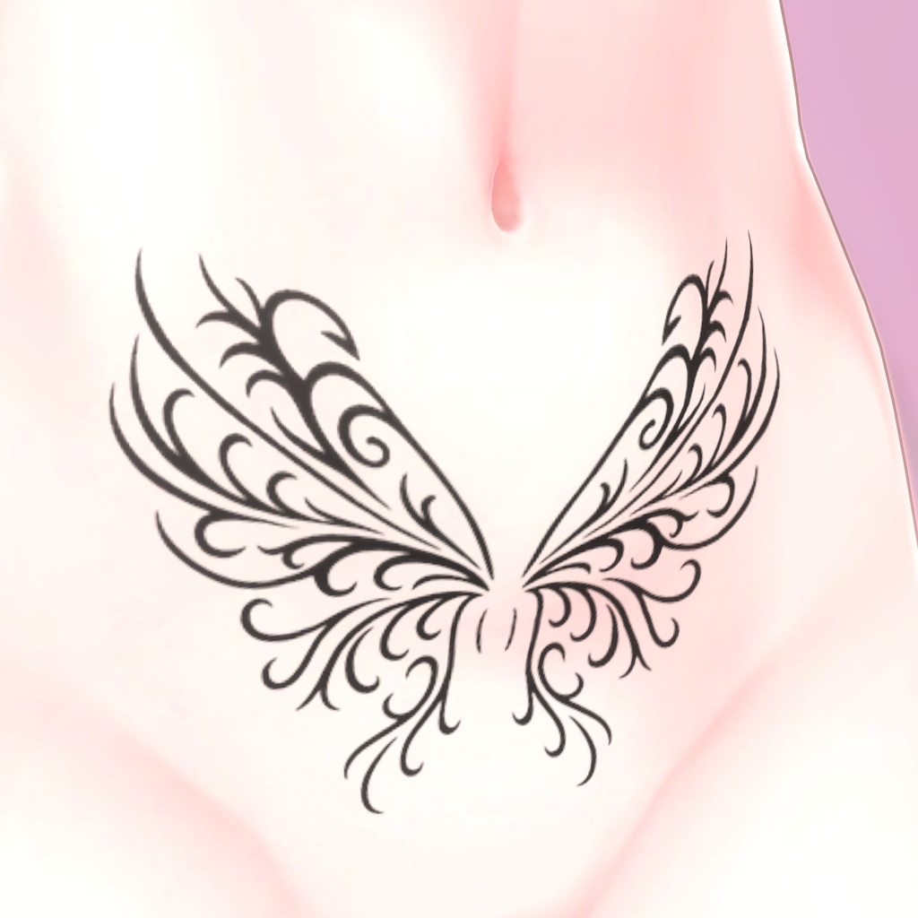 蝶の羽 タトゥー テクスチャ セット