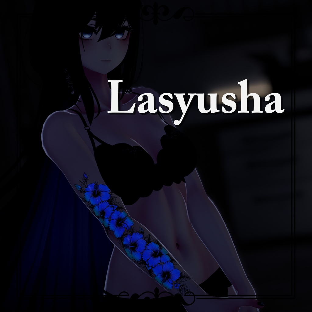 Neon Arm tatto Hibiscus 01 Textures【タトゥー/デカール】