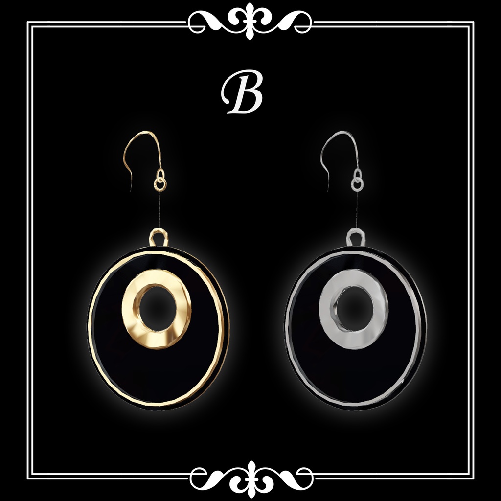NOIR Earring 001 4種セット【VRChat想定】