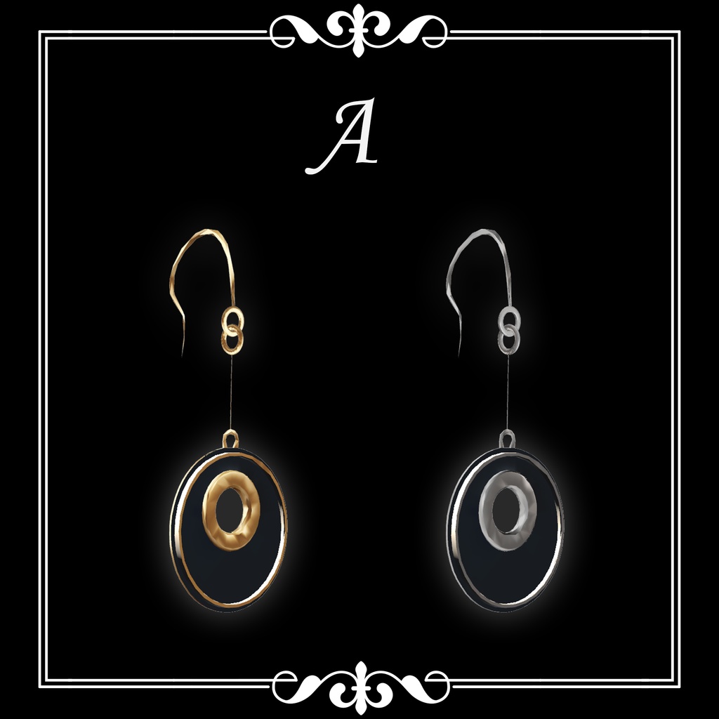 NOIR Earring 001 4種セット【VRChat想定】