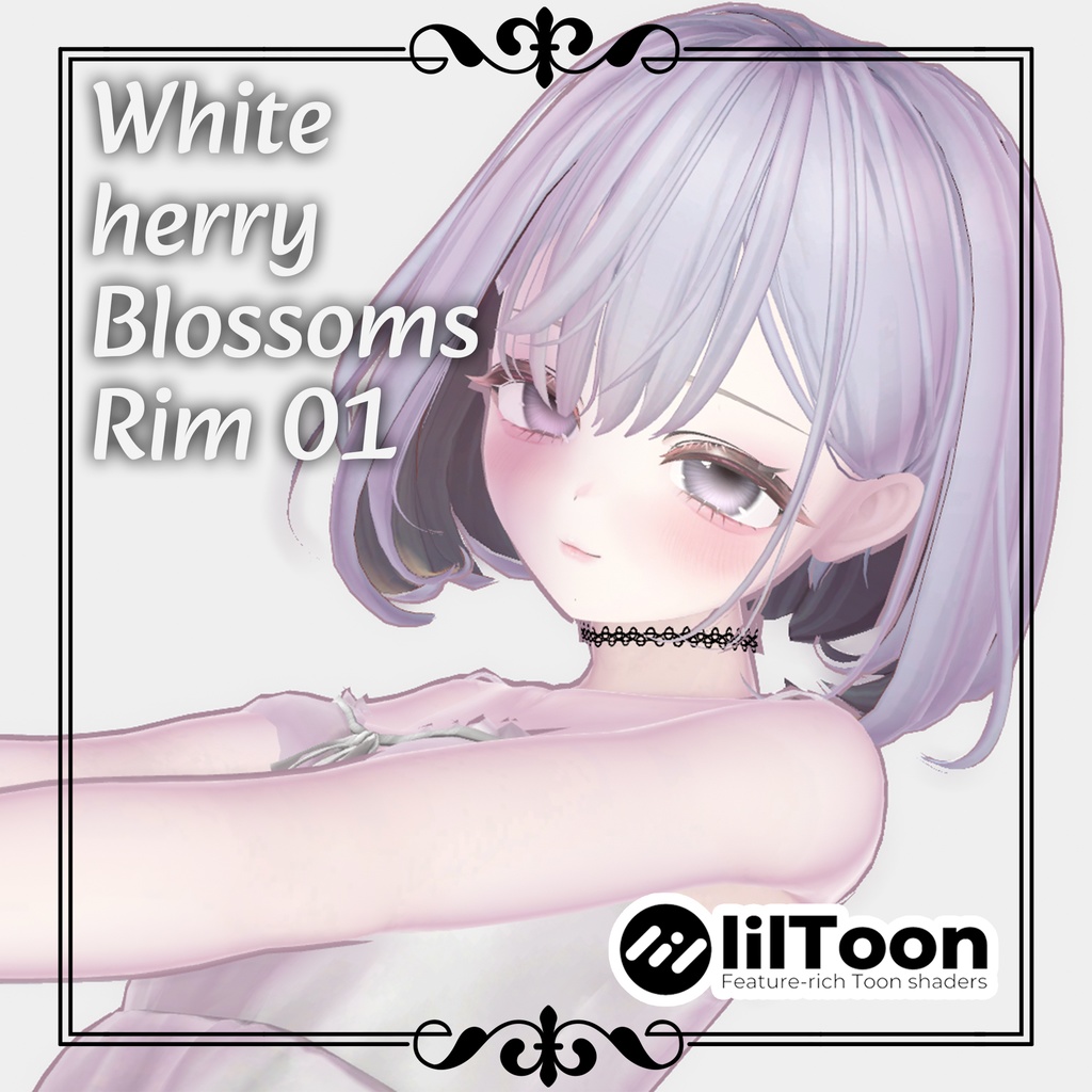 White Cherry Blossoms マテリアル/白桜リム 01
