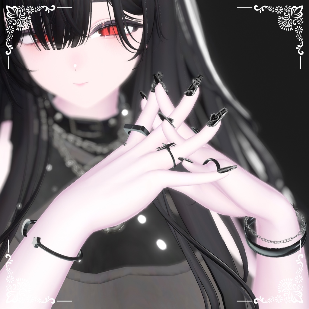 NOIR. Midnight Ring&Bracelet Set【17アバター対応】