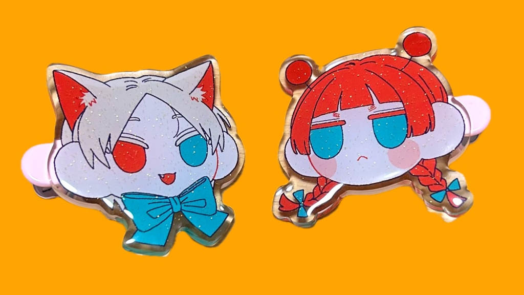 アクリルヘアクリップ（2個セット）