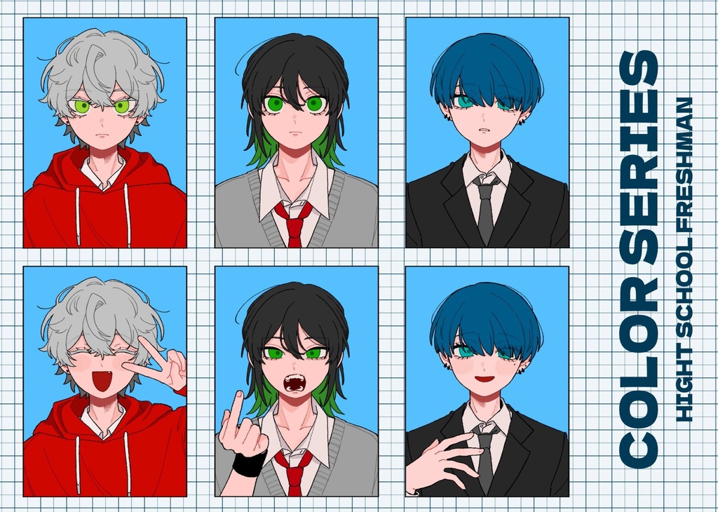 証明写真風シール