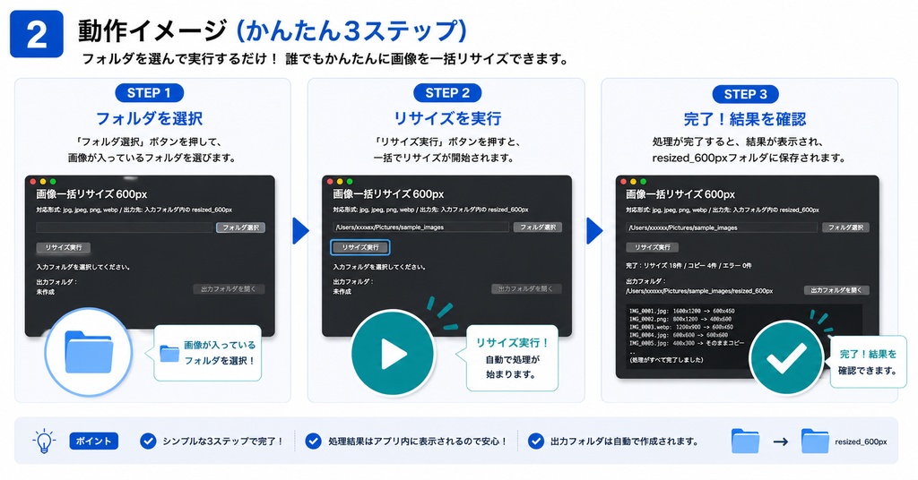 画像一括リサイズ 600px(image-batch-resizer)