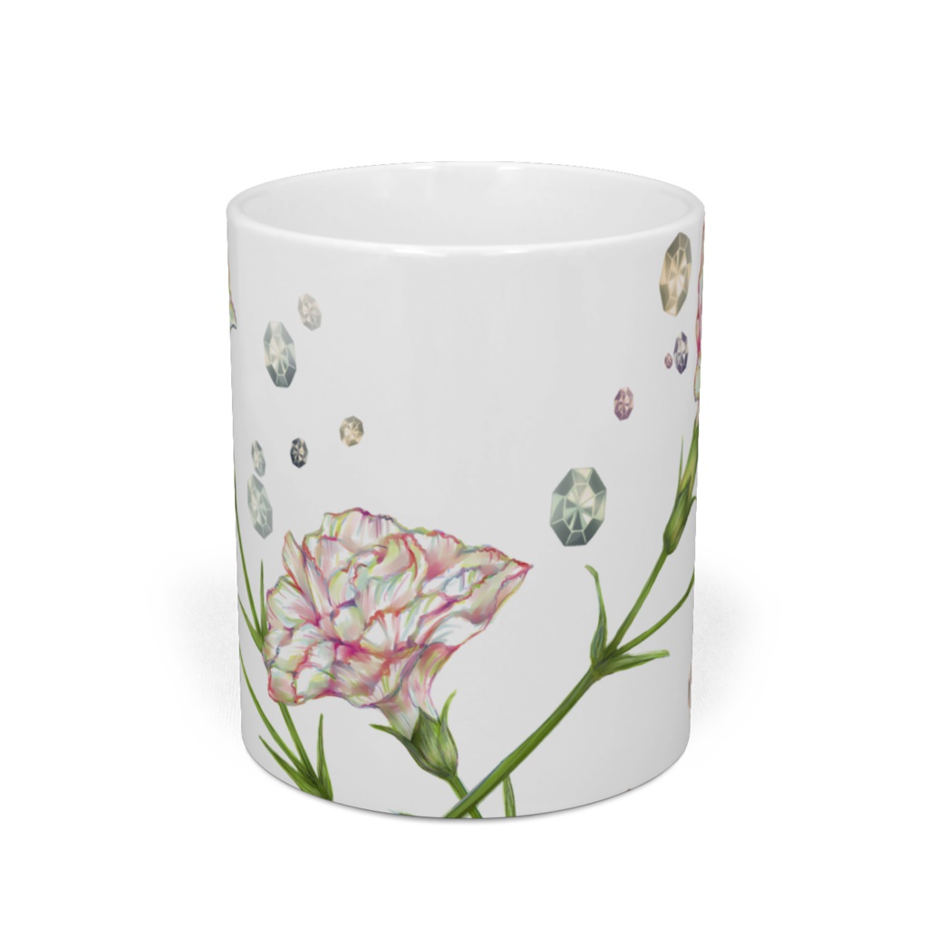 宝石とカーネーション マグカップ