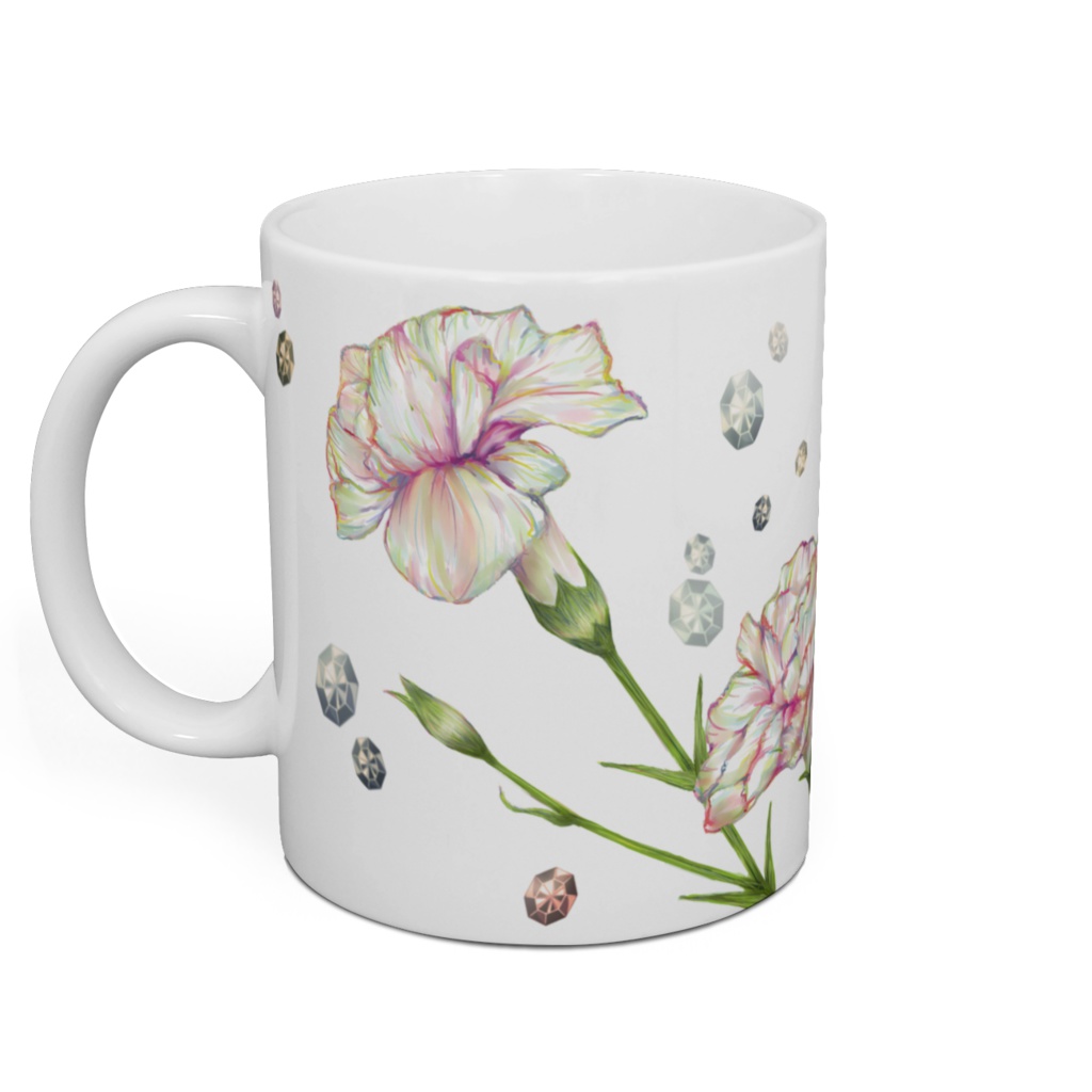 宝石とカーネーション マグカップ