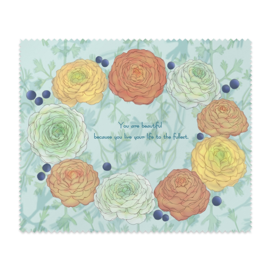 ラナンキュラス クリーナークロス(ブルー)