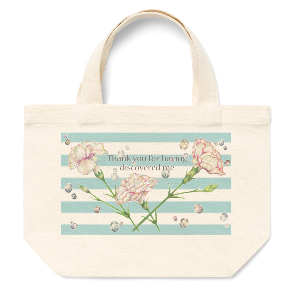 宝石とカーネーション ストライプ トート（S）（M）