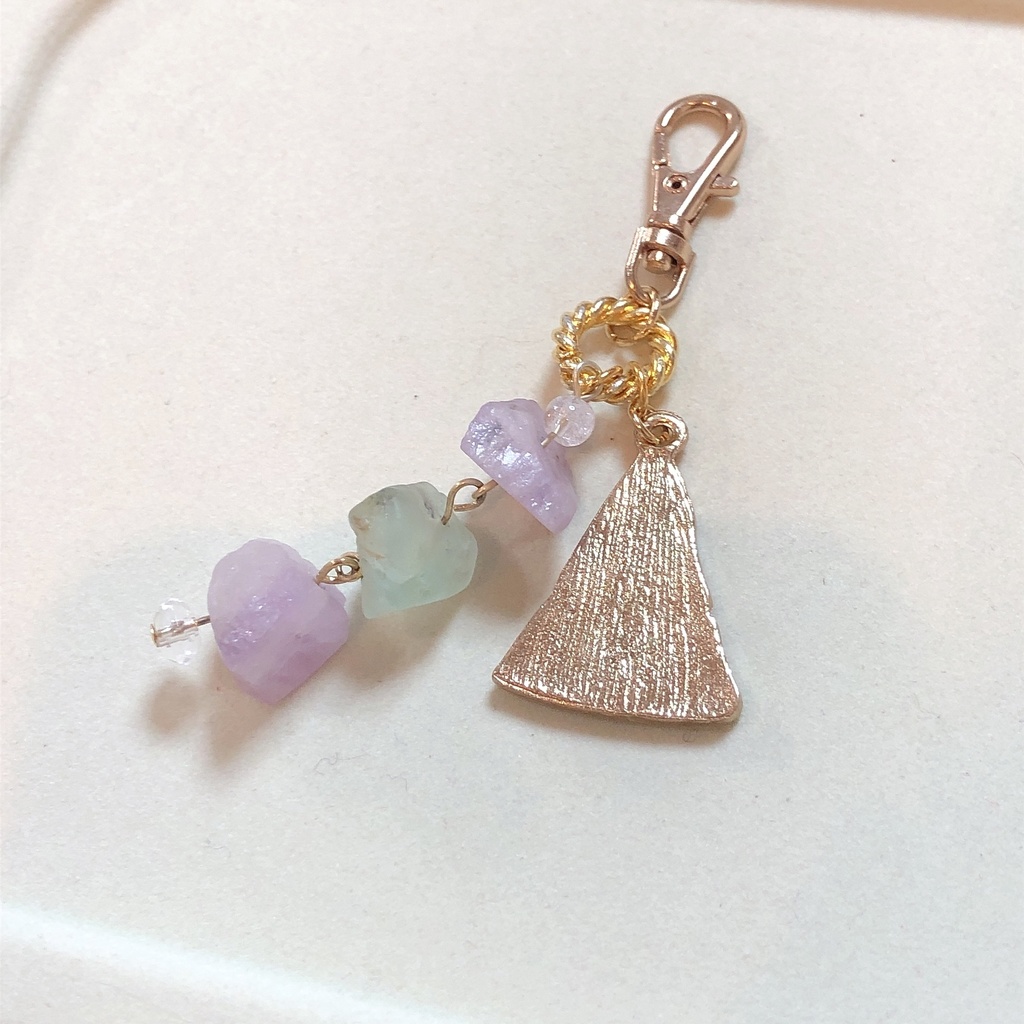 スイカと天然石のチャーム