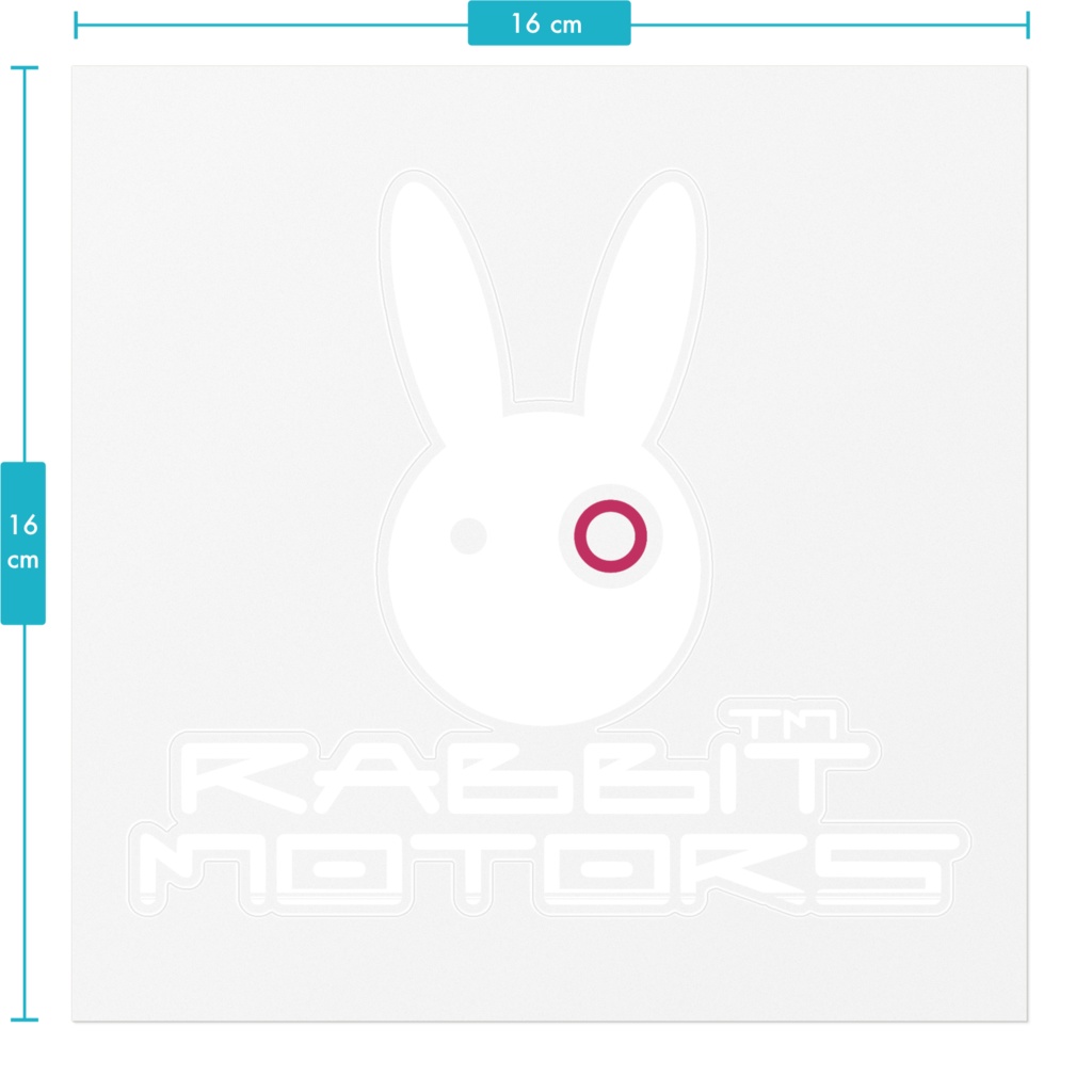 RABbIT_MOTORS ステッカー 白(クリア)
